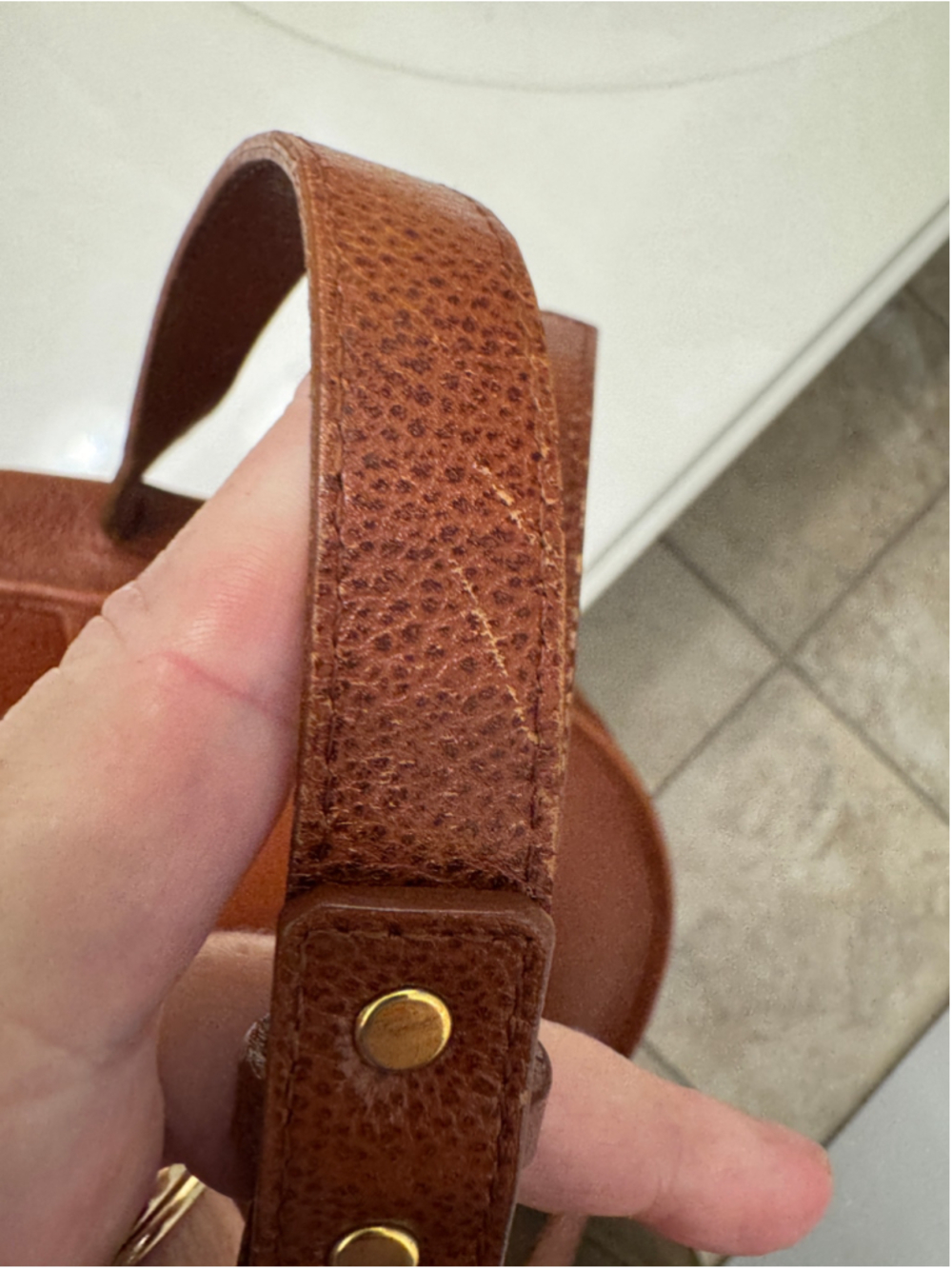 YSL Brown Leather Saddle Crossbody Vintage Bag - Picture 14 of 15